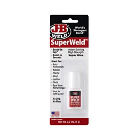 J-B WELD Super Glue Brush On SuperWeld High Strength Glue 0.2 gm Clear 33106